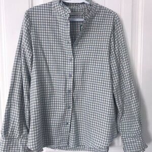 Simons Ruffled-Trim Flannel Shirt